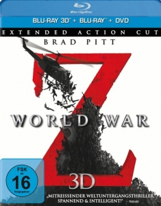 Cover - World War Z (Blu-ray 3D, + Blu-ray 2D, + DVD, Extended Action Cut)