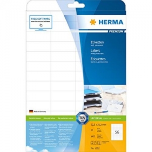 Cover - HERMA PREMIUM Etikett/5052 52 5x21 2mm weiß Inh. 1