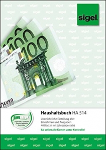 Cover - sigel Haushaltsbuch/HA514  weiß  A5 hoch  Inh. 40