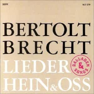 Cover - Bertolt Brecht: Balladen/Lieder