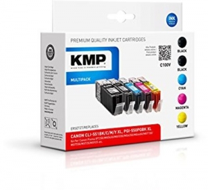 Cover - KMP Tintenpatrone für Canon CLI-551XL BK/C/M/Y  PG